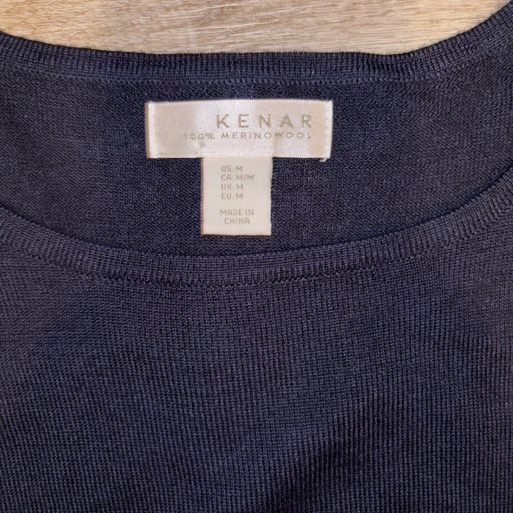 Kenar Black Merino Wool Top - Picture 2 of 5